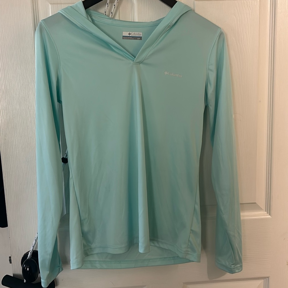 aqua, hooded, pull over by Columbia